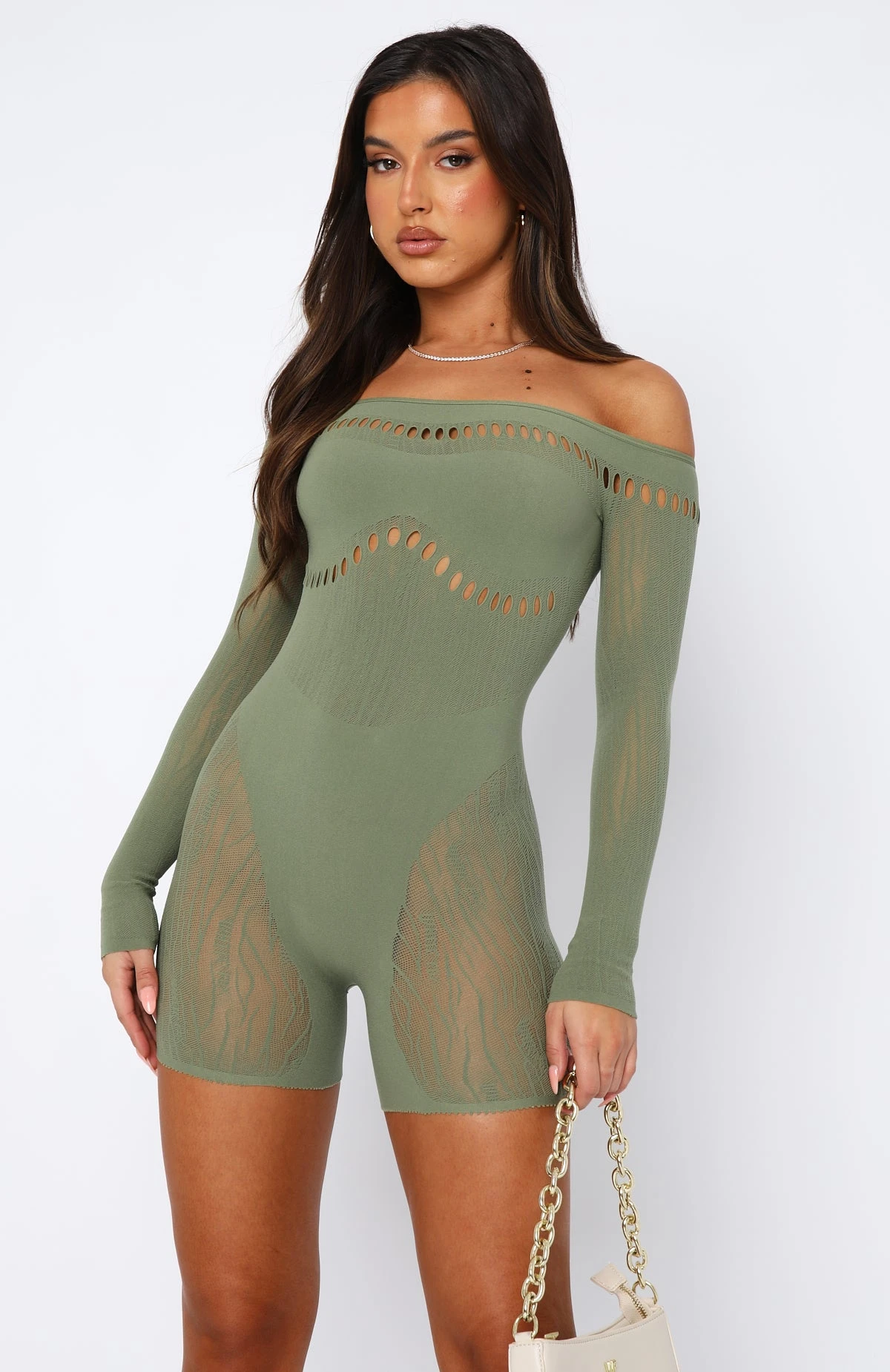 No Take Backs Long Sleeve Playsuit Khaki - Stylish Women's Dresses 4 No Take Backs Long Sleeve Playsuit Khaki - Stylish Women's Dresses - Image 2
