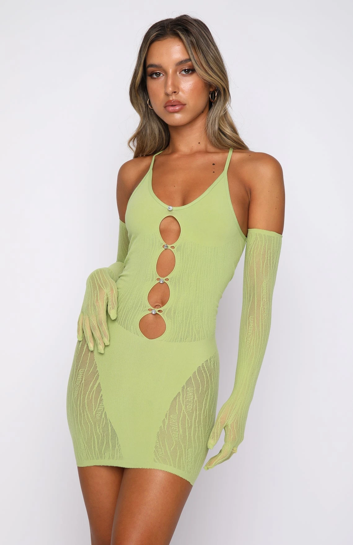 Link Up Mini Dress Matcha - Stylish & Comfortable Women's Dress 4 Link Up Mini Dress Matcha - Stylish & Comfortable Women's Dress - Image 2