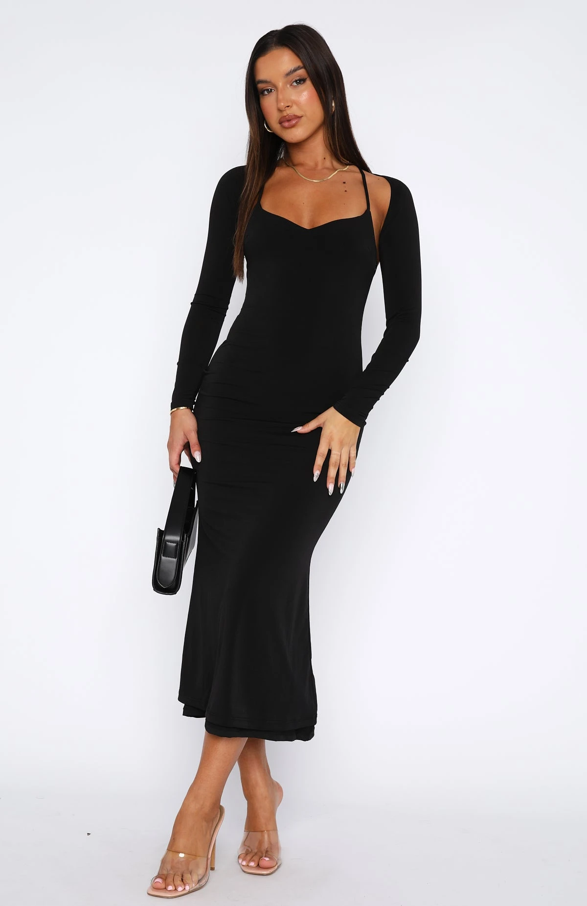 She's Got Options Black Midi Dress | Elegant & Versatile Women's Dress 4 She's Got Options Black Midi Dress | Elegant & Versatile Women's Dress - Image 2