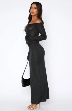 Royals Only Maxi Dress Black | Elegant Women's Evening Dress -White Fox Sales 04.08.2345102