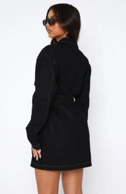 Sweet Moments Long Sleeve Denim Dress Indigo Wash | Stylish Casual Dress for Women -White Fox Sales 04.08.2345357