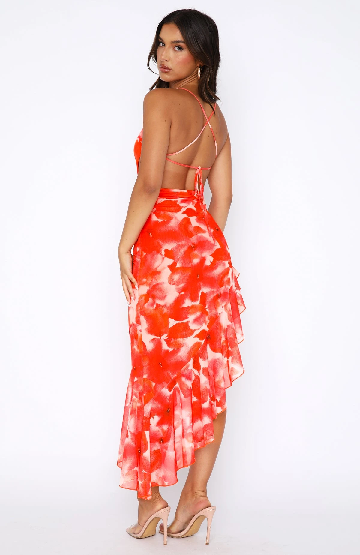 How I Like It Maxi Dress Orange Watercolour - Stylish Summer Dress for Women 6 How I Like It Maxi Dress Orange Watercolour - Stylish Summer Dress for Women - Image 4