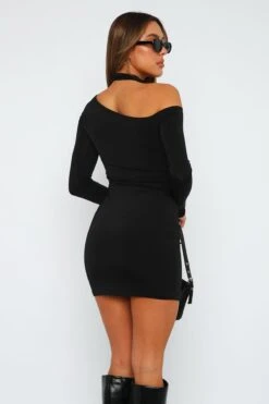 Won't Forget You Long Sleeve Mini Dress Black - Stylish & Comfortable Women's Dress -White Fox Sales 07.07.2323985