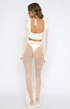 Highway To Heaven Crochet Pants Off White - Women's Resort Wear | Boho Chic Style -White Fox Sales 08.06.2331477