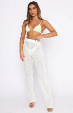 Never Too Late Pants White - Stylish Resort Wear for Women -White Fox Sales 08.10.21 450