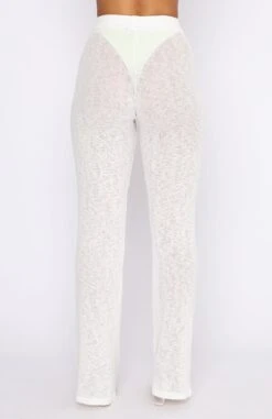 Never Too Late Pants White - Stylish Resort Wear for Women -White Fox Sales 08.10.21 459