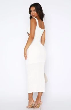 Mine Forever Midi Dress White | Elegant Women's Dress | Perfect for Casual & Formal Occasions -White Fox Sales 11.08.2346190