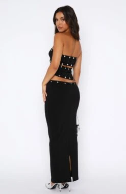 Back At One Maxi Dress Black - Elegant Strapless Dresses for Women -White Fox Sales 11.08.2346566