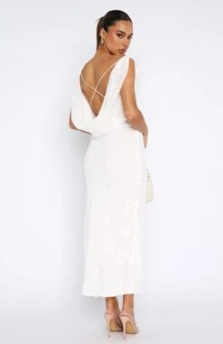 This Is The Year Maxi Dress White - Elegant Women's Dress -White Fox Sales 11.08.2347114