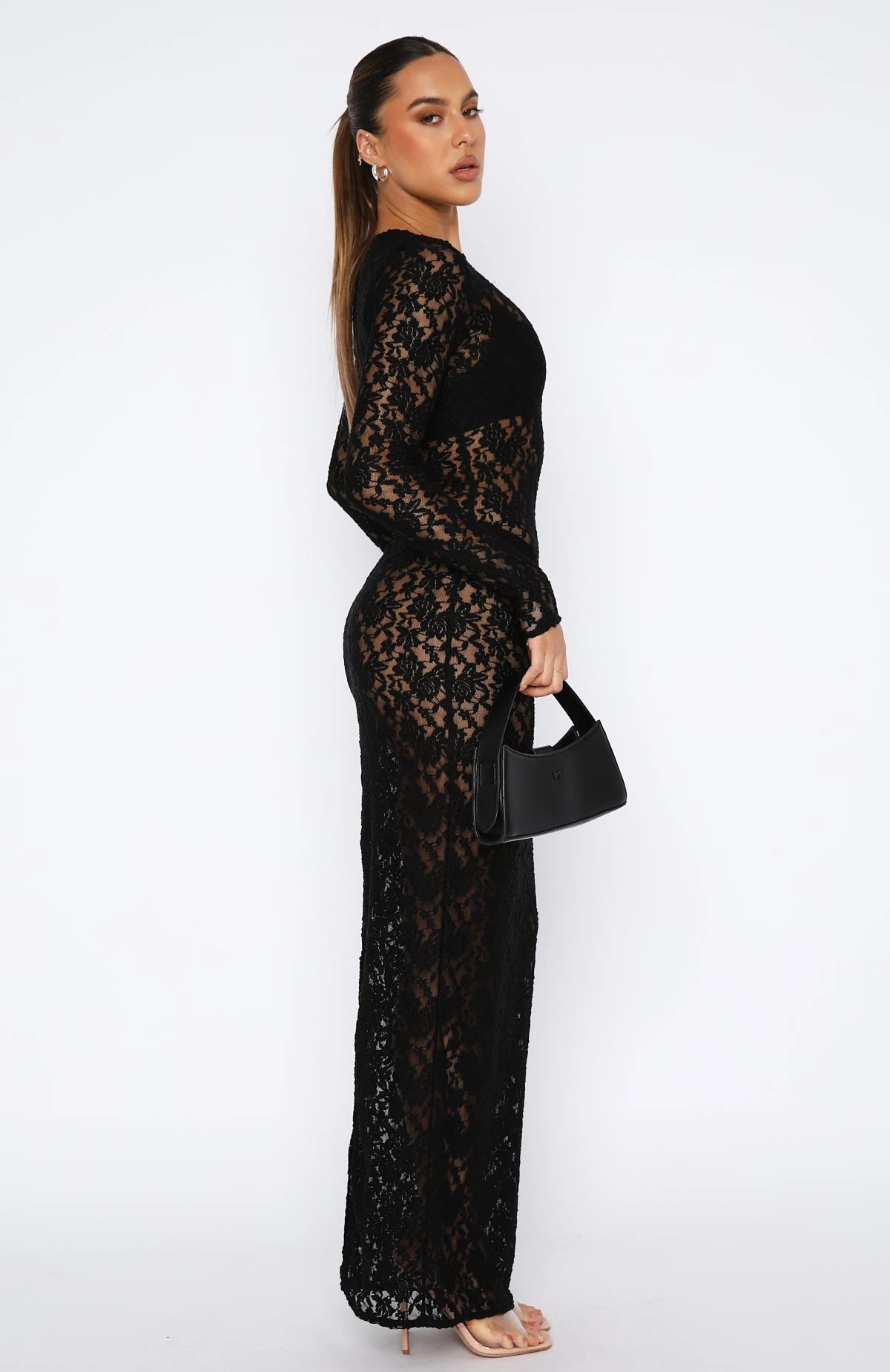 Vintage Love Black Long Sleeve Lace Maxi Dress - Elegant Evening Gown 5 Vintage Love Black Long Sleeve Lace Maxi Dress - Elegant Evening Gown - Image 3