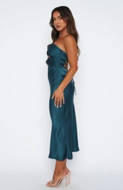 Elysium Midi Dress Teal - Elegant Strapless Dresses for Women -White Fox Sales 12.01.234393