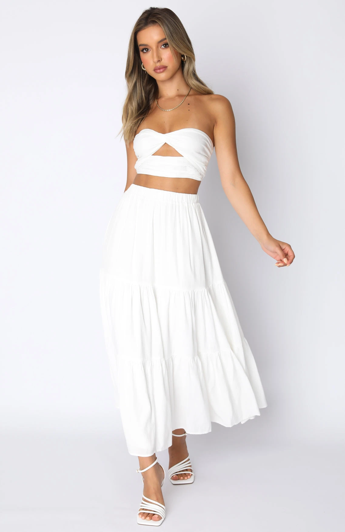 The One's You Love Maxi Set White - Elegant Strapless Dress for Women 4 The One's You Love Maxi Set White - Elegant Strapless Dress for Women - Image 2