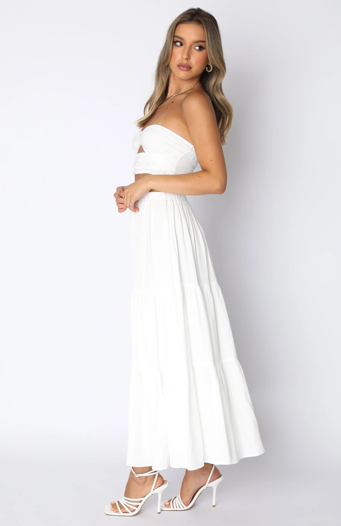 The One's You Love Maxi Set White - Elegant Strapless Dress for Women 5 The One's You Love Maxi Set White - Elegant Strapless Dress for Women - Image 3