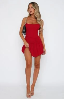 Chase Me Forever Mini Dress Red - Strapless Elegance -White Fox Sales 14.4.2316502