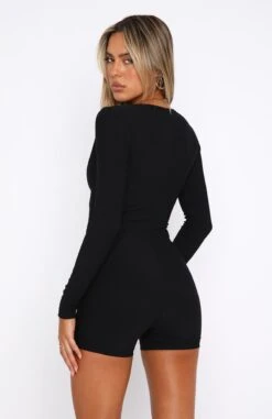 Free Your Mind Long Sleeve Ribbed Playsuit Black - Stylish & Comfortable Dresses 11 Free Your Mind Long Sleeve Ribbed Playsuit Black - Stylish & Comfortable Dresses -White Fox Sales 15.12.2218200