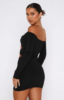 Stylish With You Long Sleeve Mini Dress in Black - Perfect for Any Occasion -White Fox Sales 17.11.2215213
