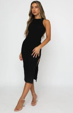Meet Again Midi Dress Black - Elegant Day Dress for Women -White Fox Sales 18.01.21 899