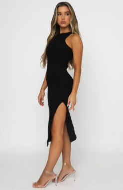 Meet Again Midi Dress Black - Elegant Day Dress for Women -White Fox Sales 18.01.21 903