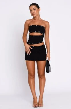 Better Than Me Mini Dress Black - Stylish Strapless Party Dress -White Fox Sales 19.01.231460