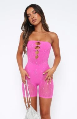 Hot Pink Body To Body Playsuit - Elegant Strapless Dress for Women -White Fox Sales 2.2.23 5621 6f7f51a7 0bbc 49ba 8b91 5f7b28b3873f