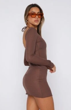 Without Warning Long Sleeve Mini Dress Chocolate - Stylish Resort Wear for Women 10 Without Warning Long Sleeve Mini Dress Chocolate - Stylish Resort Wear for Women -White Fox Sales 20.07.23 240751