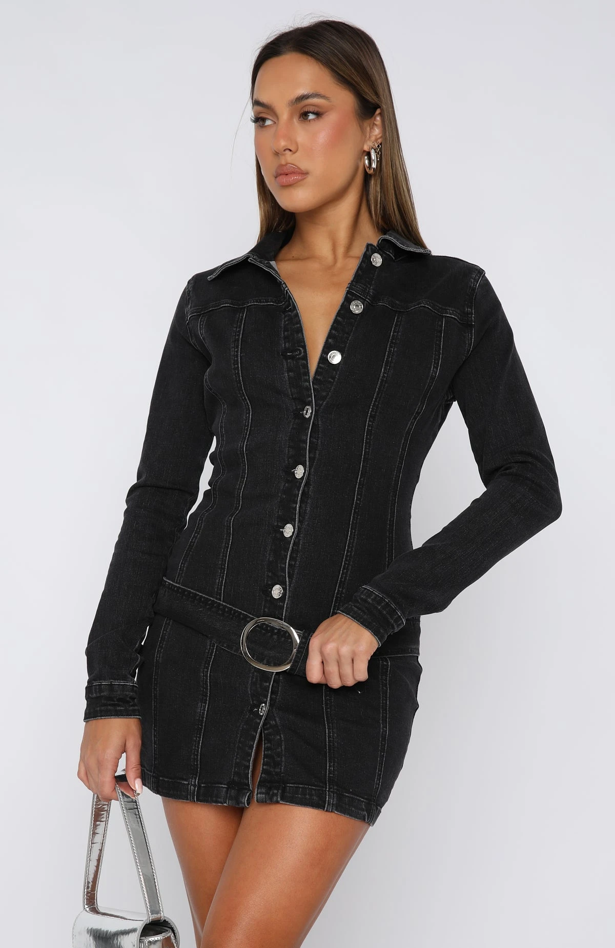 No Replacing You Long Sleeve Mini Dress Vintage Black 4 No Replacing You Long Sleeve Mini Dress Vintage Black - Image 2