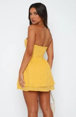 Flowers In The Rain Mini Dress Buttercup - Strapless Summer Dress -White Fox Sales 23.3.2312510