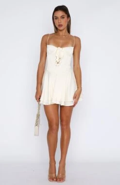 Stay Together Mini Dress Cream - Elegant Day Dress for Women -White Fox Sales 24.04.2326694