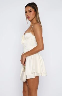 Stay Together Mini Dress Cream - Elegant Day Dress for Women -White Fox Sales 24.04.2326706