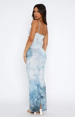 Elegant Sorrows Maxi Dress Azzurro - Women's Summer Maxi Dress -White Fox Sales 24.08.2350921