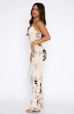 Sorrows Maxi Dress Cream Rose - Elegant Flowy Dress for Women -White Fox Sales 24.08.2350932