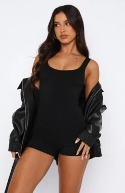 The Way To Go Black Playsuit - Stylish Women's Dress -White Fox Sales 24.08.2351582