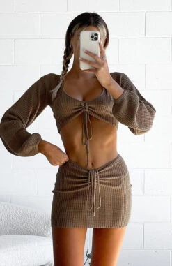 Undiscovered Mini Skirt Chocolate | Stylish Resort Wear for Women