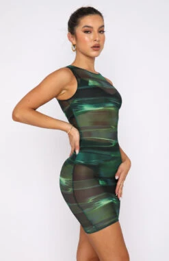 No Rules Mini Dress Green Distortion - Stylish Women's Dress for Casual Wear 11 No Rules Mini Dress Green Distortion - Stylish Women's Dress for Casual Wear -White Fox Sales 26.05.22 2006