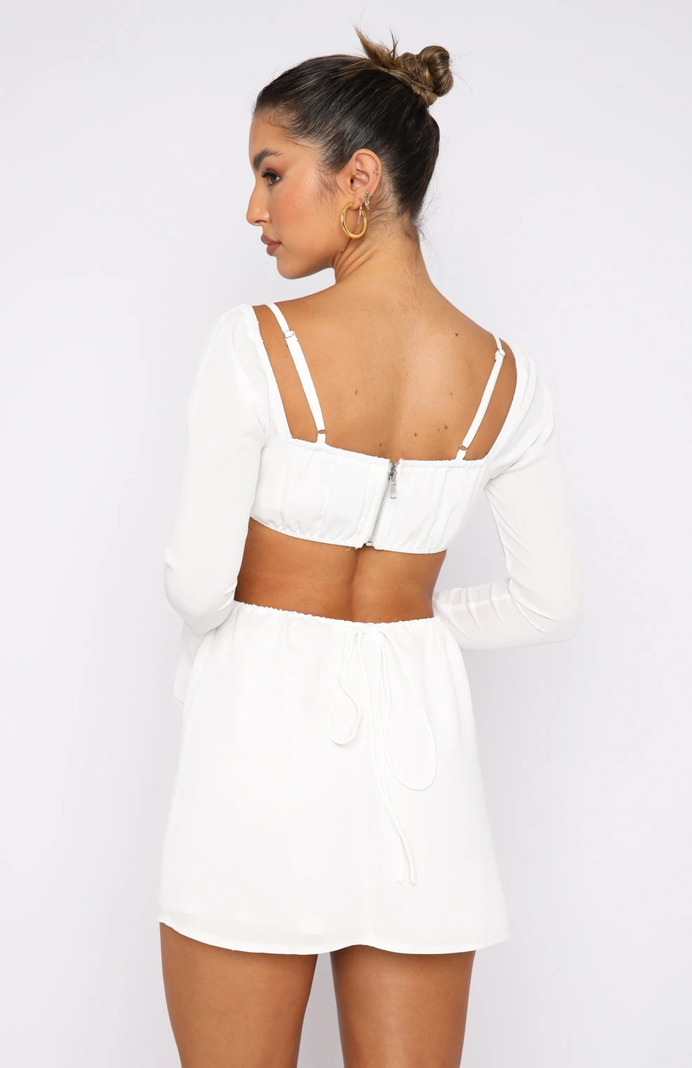 Elegant White Long Sleeve Mini Dress | Perfect for Daytime Events 6 Elegant White Long Sleeve Mini Dress | Perfect for Daytime Events - Image 4