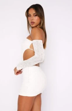 Summer's Over Long Sleeve Mini Dress White | Chic Day Dresses for Women -White Fox Sales 27.07.2343273