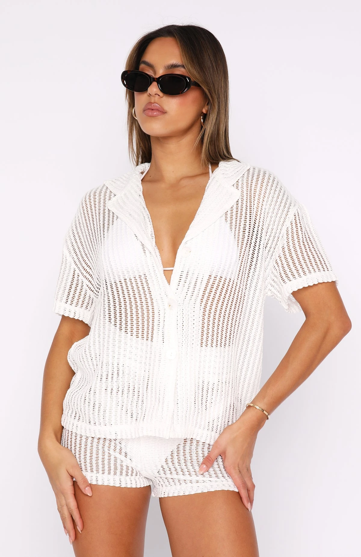 Not Letting Go Shirt White - Stylish Resort Wear for Women 4 Not Letting Go Shirt White - Stylish Resort Wear for Women - Image 2