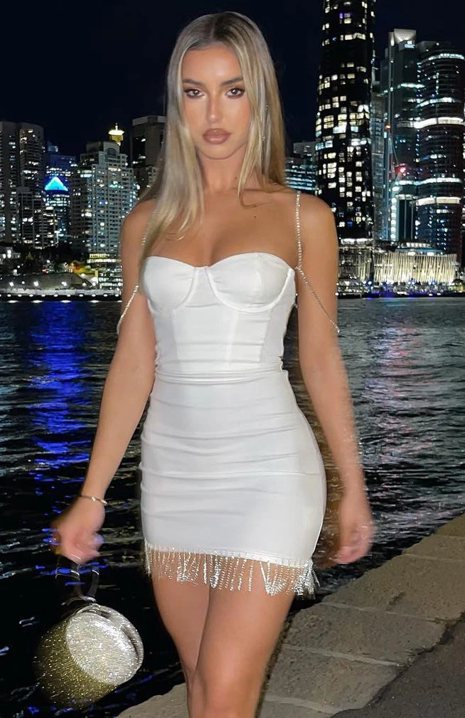 Shining Bright Mini Dress White - Stylish & Elegant Party Wear 3 Shining Bright Mini Dress White - Stylish & Elegant Party Wear