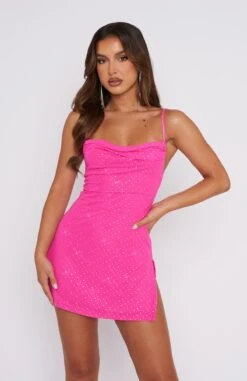 Love At First Sight Mini Dress Hot Pink - Trendy Women's Party Dress -White Fox Sales 28.11.220035