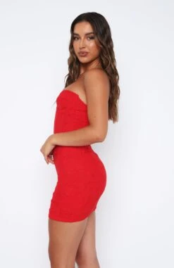 Kiss And Make Up Mini Dress Red - Strapless Party Dress -White Fox Sales 29.12.220612