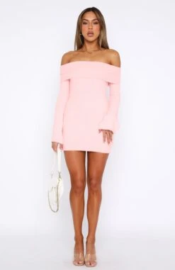 Snow Angel Long Sleeve Mini Dress Baby Pink - Elegant & Comfortable Dresses for Women -White Fox Sales 30.06.2336169