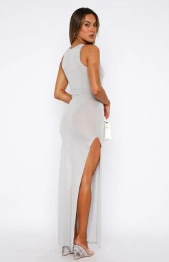 Under The Moonlight Maxi Dress Silver - Elegant Resort Wear -White Fox Sales 30.06.2336960