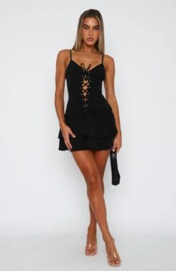 American Boy Mini Dress Black | Stylish & Comfortable Women's Dress -White Fox Sales 30.3.2314263