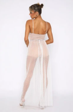 Totally Bangin' Mesh Maxi Dress White | Stylish Summer Dress | Women's Fashion -White Fox Sales 31.05.22 1501
