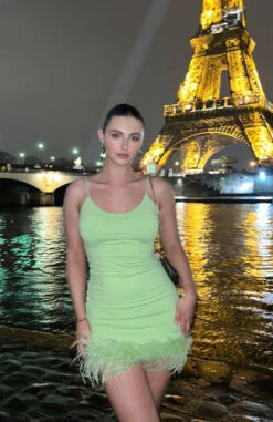 In A Trance Mini Dress Matcha - Stylish & Elegant Dresses for Women