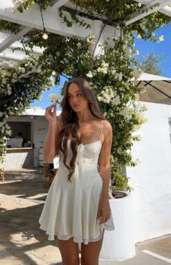 Stay Together Mini Dress Cream - Elegant Day Dress for Women -White Fox Sales 350606367 590064632947018 4827680534824732090 n