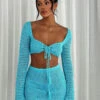 I Was Here Long Sleeve Crochet Crop Top | Blue Resort Wear -White Fox Sales 364306426 830961094907549 527305168669704858 n