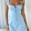 Summer Crush Mini Dress Baby Blue | Flowy Day Dress for Women -White Fox Sales 37770E85 4744 4EFD 87D4 B91D0A6DB687