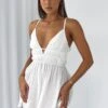 Meet You There Playsuit White - Elegant Day Dress for Women -White Fox Sales 37DD468F 212F 4DD5 9C6E 88BD40A13257