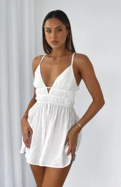 Meet You There Playsuit White - Elegant Day Dress for Women